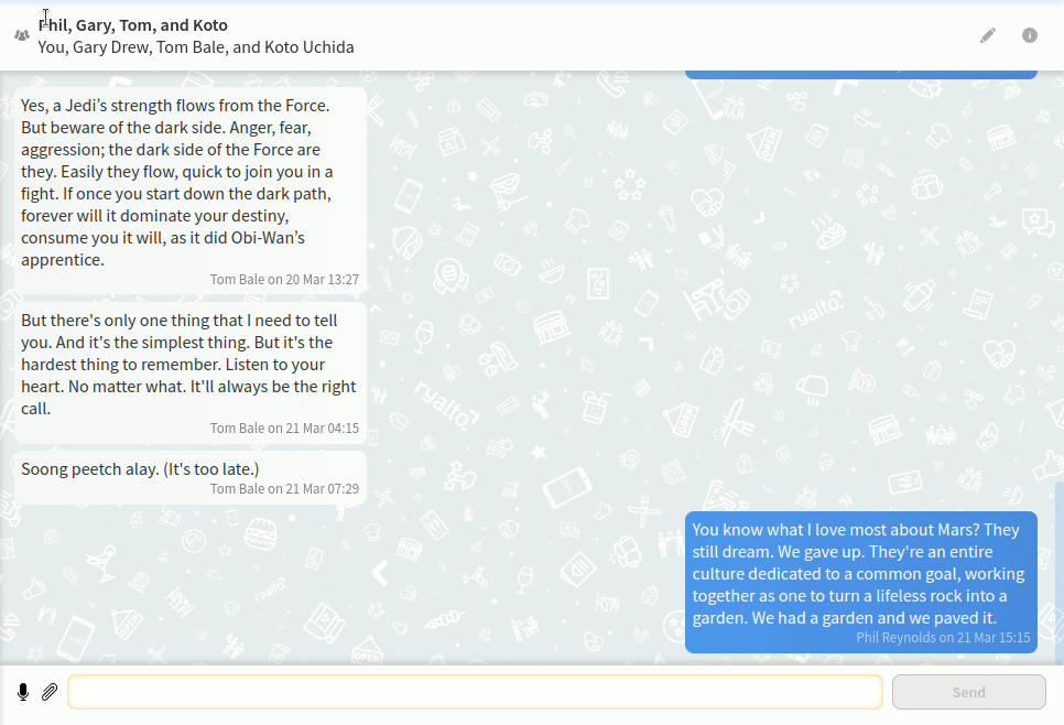 gif of editing a chat name using the inline form fields